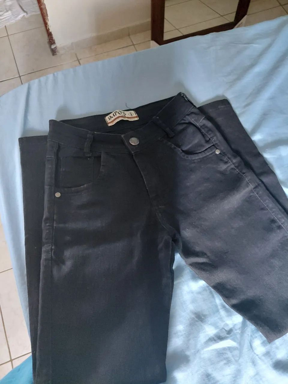 Calça jeans preta  - Foto 3