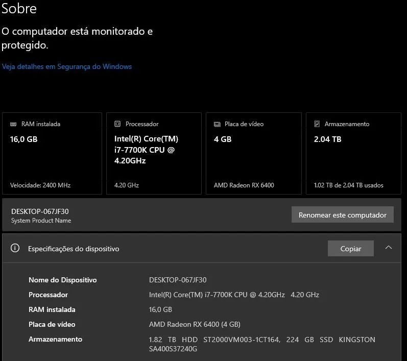 PC GAMER - i7 + RX 6400 | 16 GB RAM - Foto 2