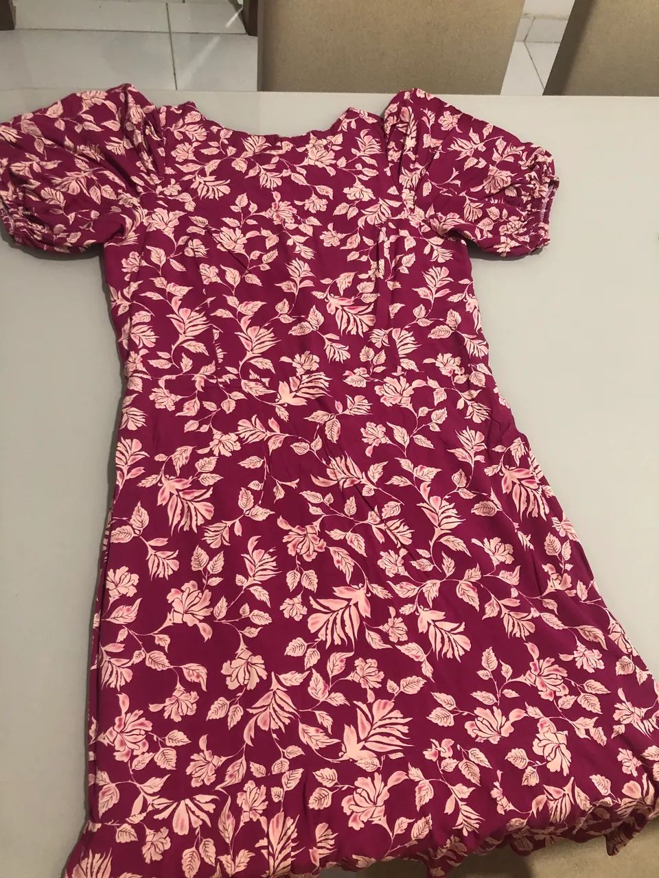 Vestido com manga bufante 