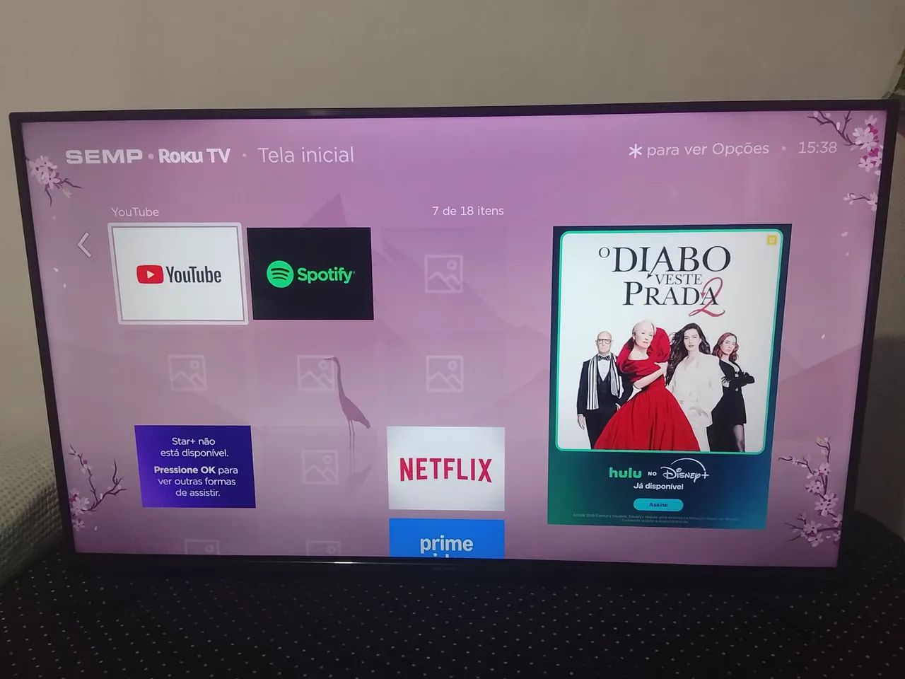 Smart tv semp roku 50 polegadas,em perfeito estado!!! - Foto 3