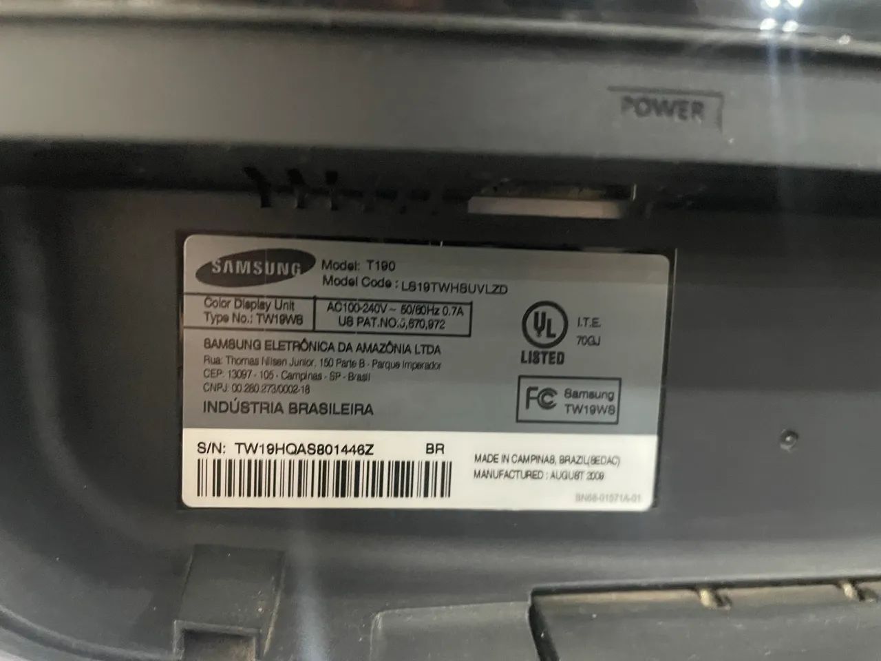 Monitor Samsung T190