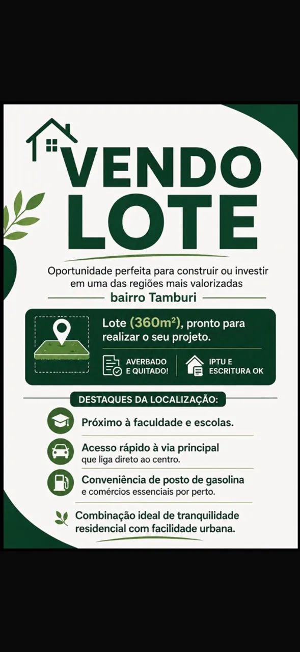 Vendo lote, disponível Finan