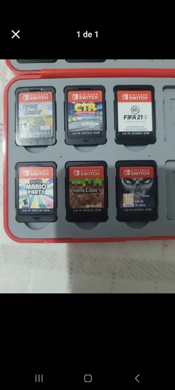 Lote jogos Nintendo switch 