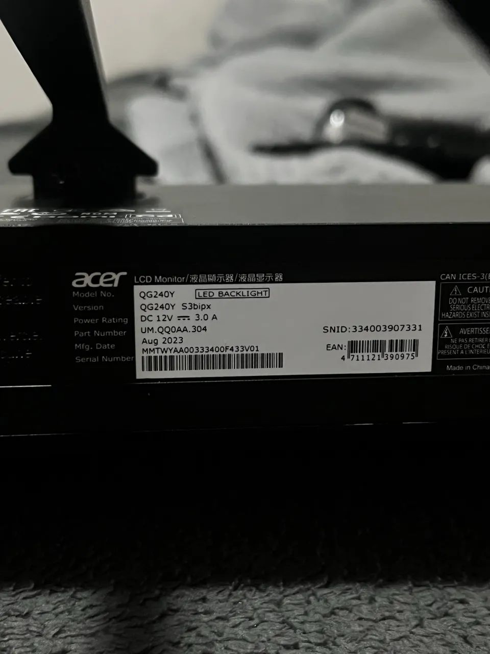 Monitor gamer acer nitro 24 polegadas 120hz (com avaria) - Foto 2