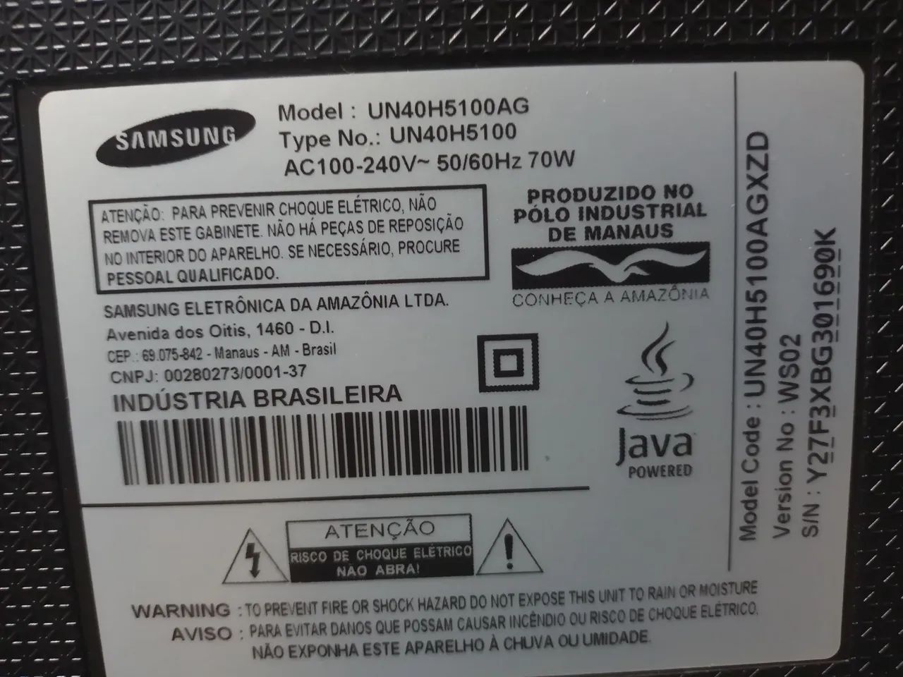 Smart tv Samsung 40pol com tela quebrada  - Foto 3