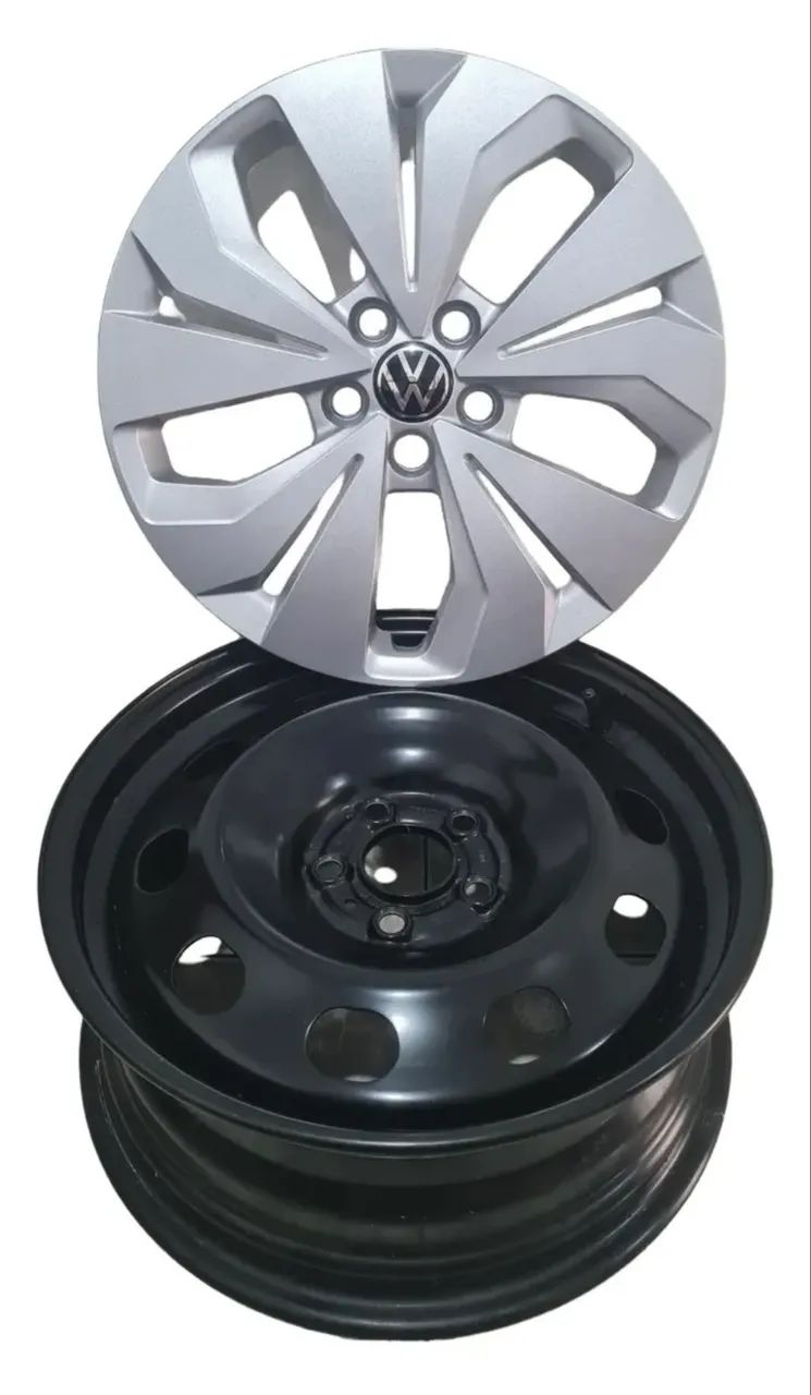 Roda De Ferro + Calota Vw T-cross Aro 16