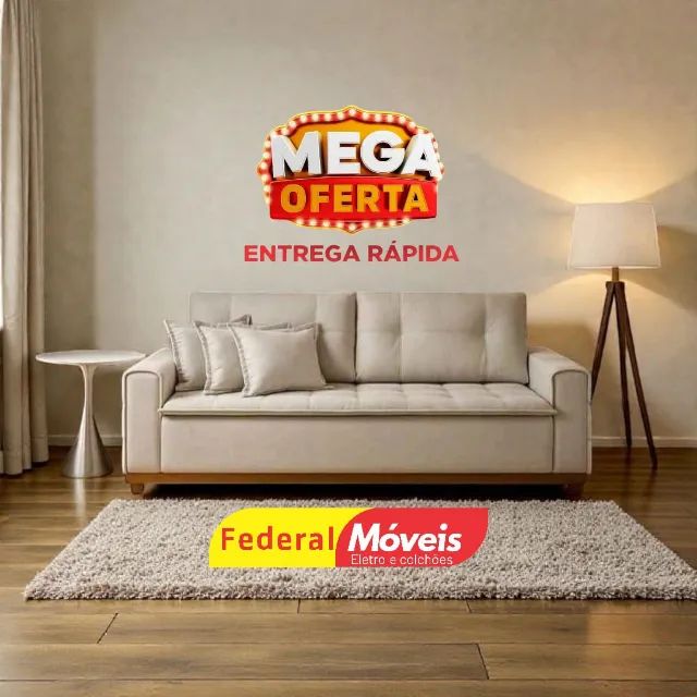 Sofá 2,00m Linho - Promoção!