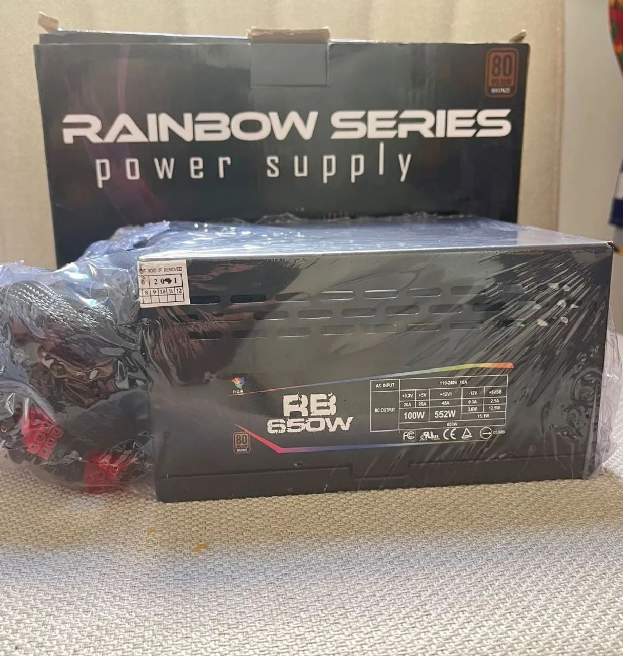 Fonte BRX 650W Rainbow Series 80 Plus Bronze  - Foto 2