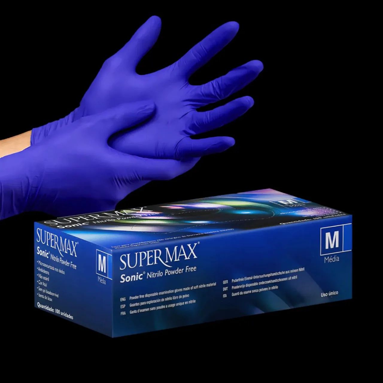 Luvas Supermax Sonic Azuis Novas e Lacradas | P e M - Foto 4