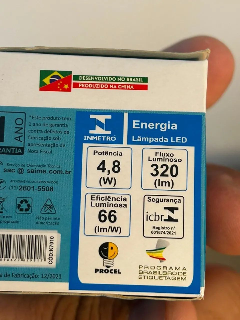 kit 10 Lâmpadas dicroica mr16 - Foto 2