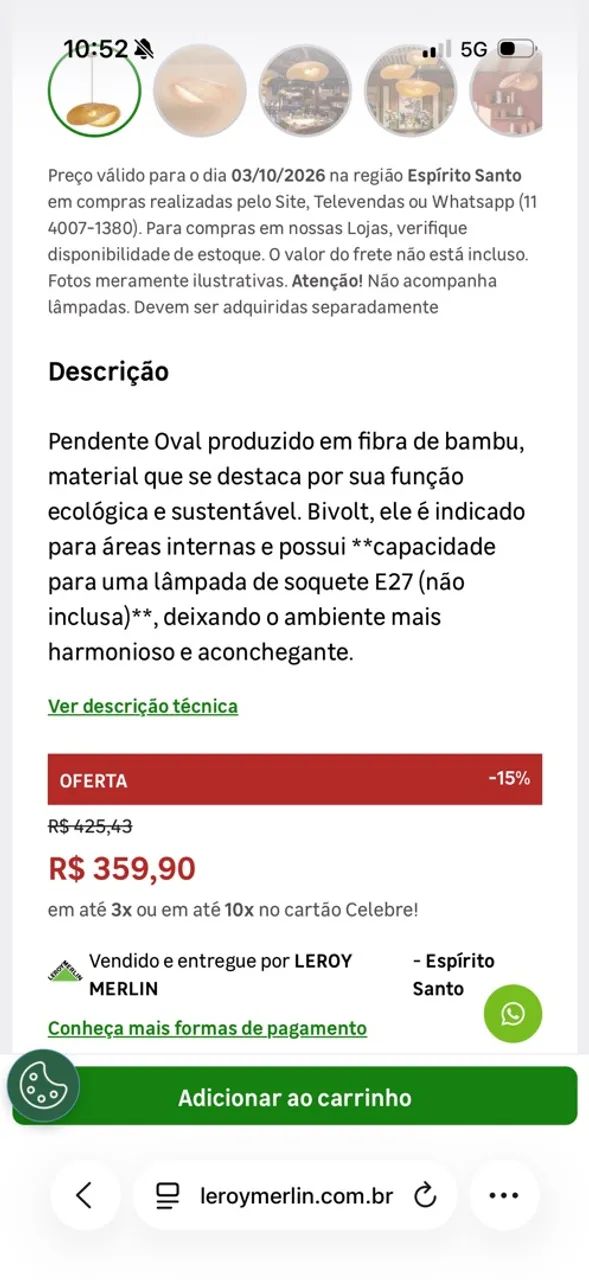 PENDENTE DE PALHA - BORNEU-50 - Foto 4