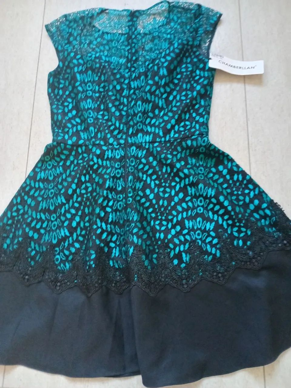 Vestido  de renda estampada com seda - Foto 2