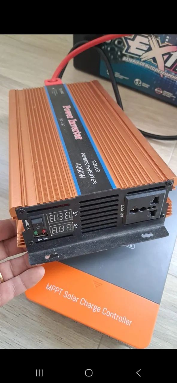 Controlador solar mais  bateria  - Foto 2