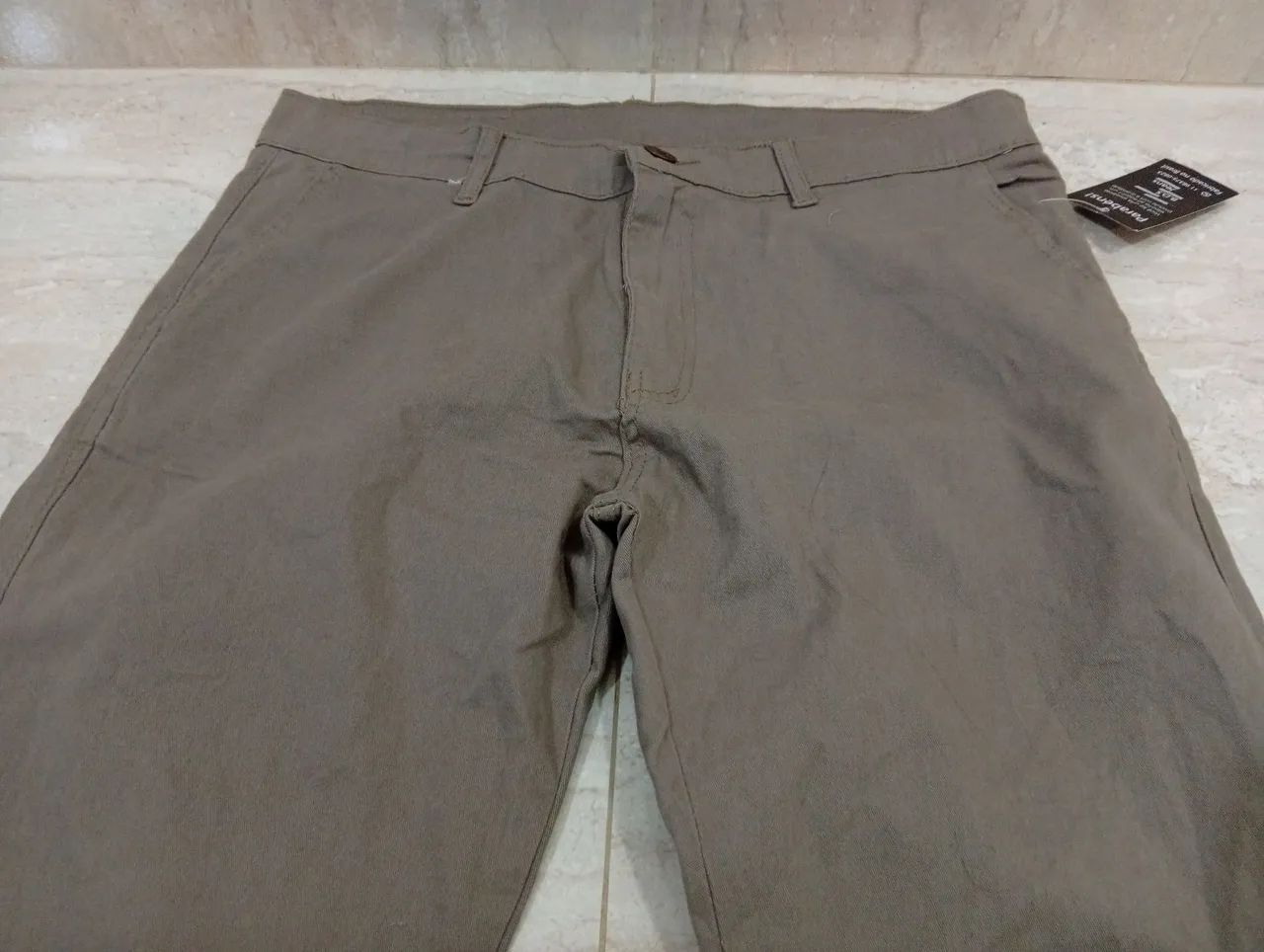 Calça Sarja Masculina Bege 44 - Nova - Foto 2