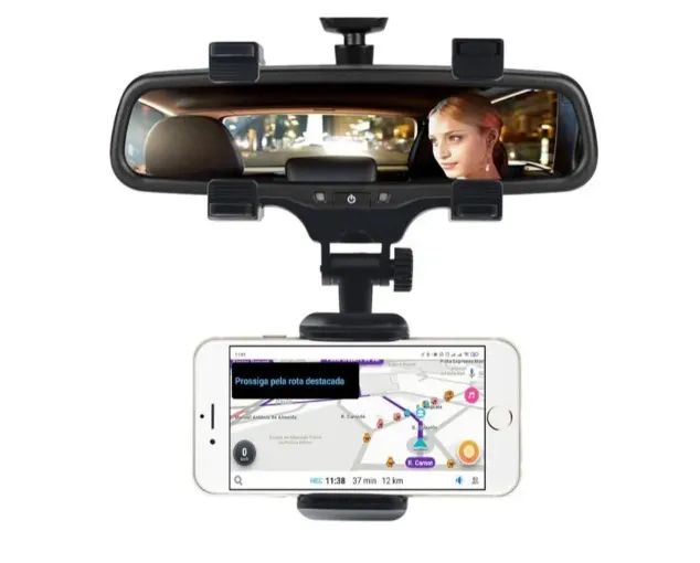 Suporte De Celular Carro Apoiador Veicular Retrovisor