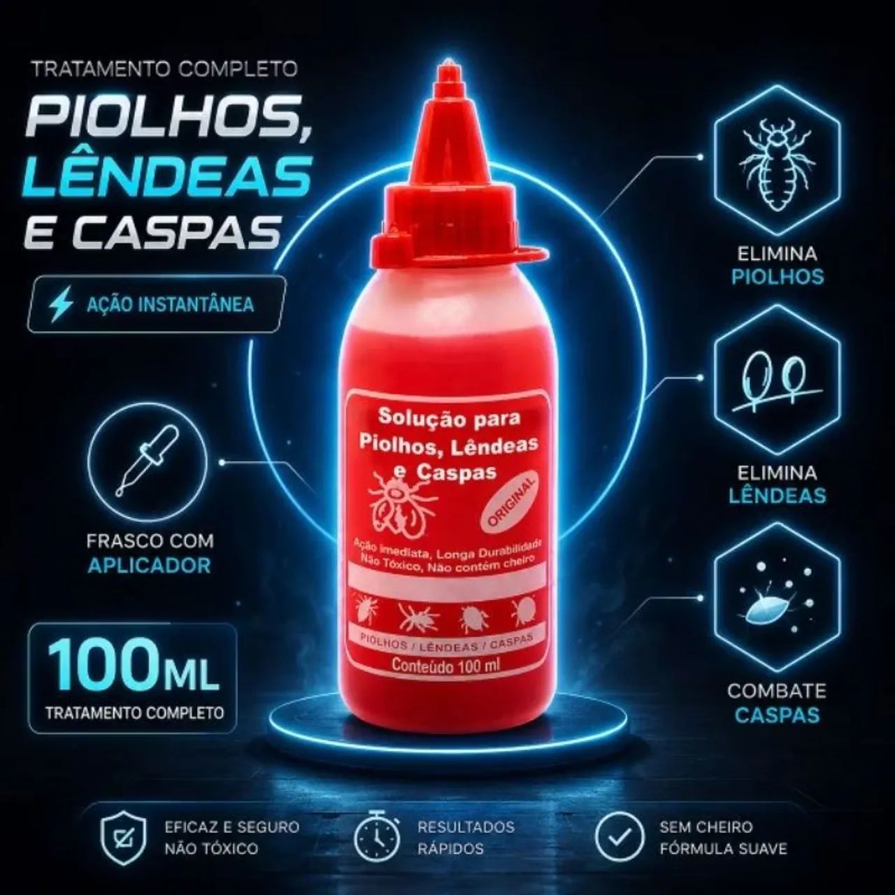 Xô piolhos, lêndeas e mosca 