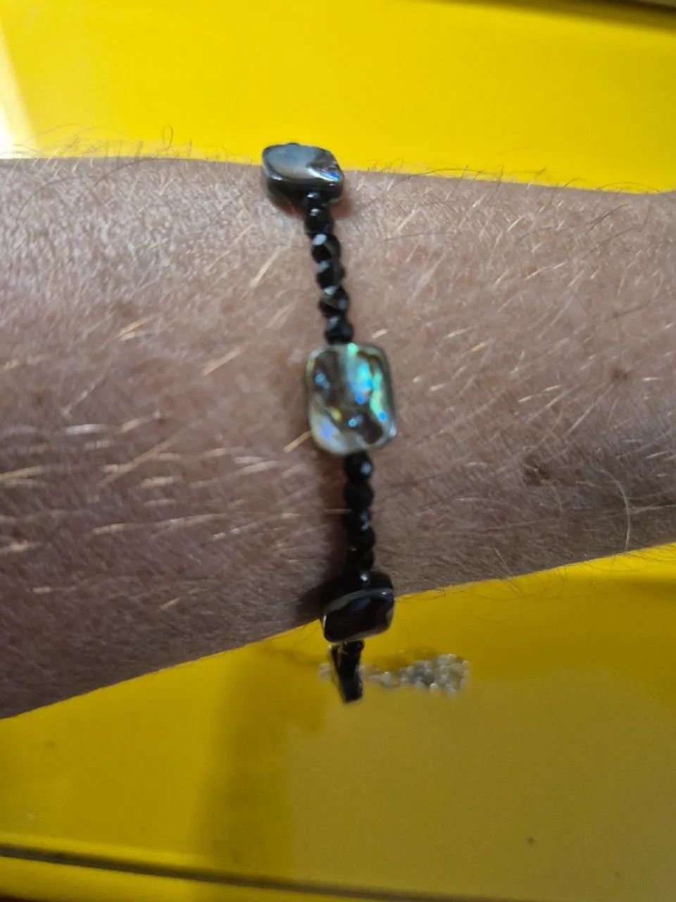 Pulseira de abalone genuína - Foto 5