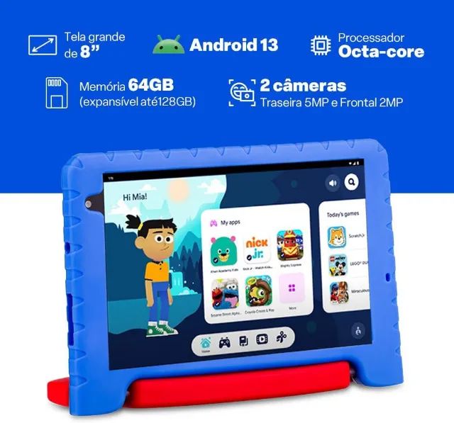 [Novo/Lacrado] Tablet Infantil Mickey 6GB RAM, 64GB, Tela 8", Octa-Core - Foto 3