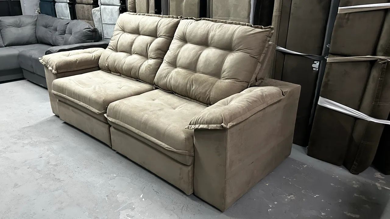 Sofá Retrátil e Reclinável 2.30m MOLAS ENSACADAS ( Direto da Fábrica )  - Foto 2