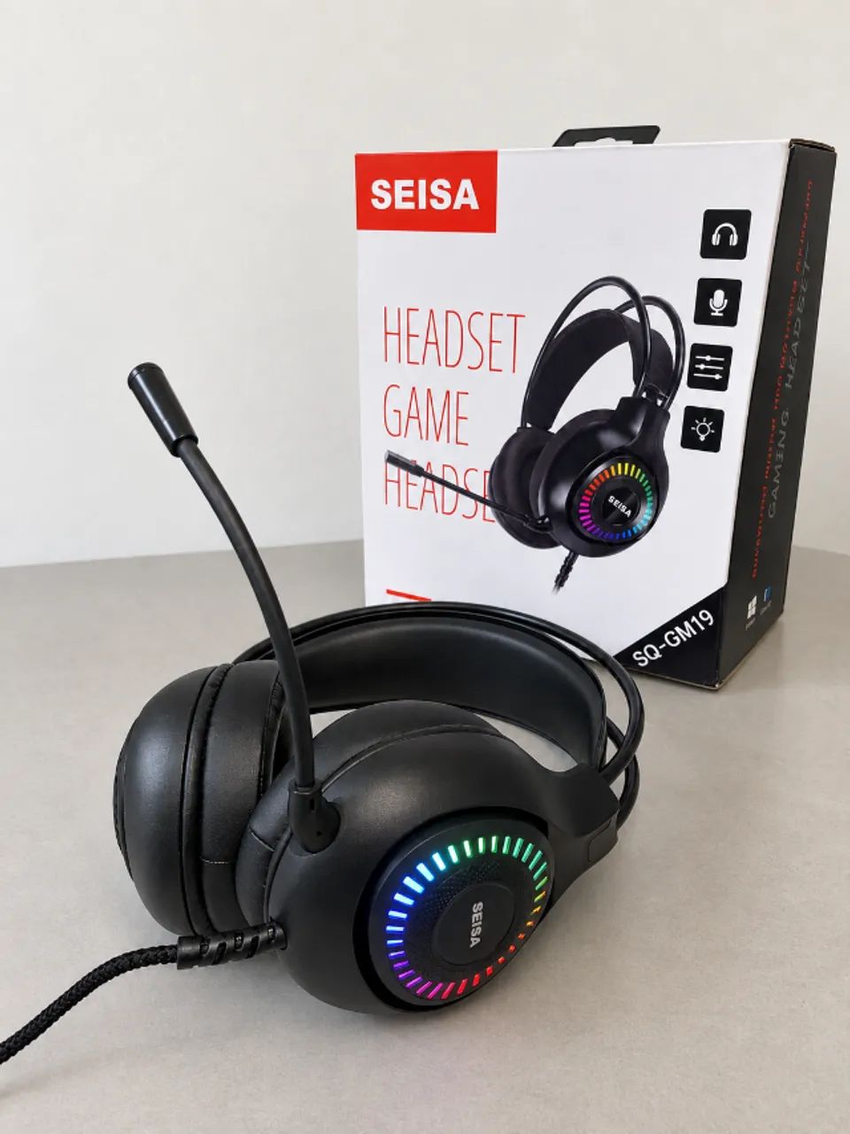 Headset Gamer RGB com Microfone e Controle de Volume - Foto 2