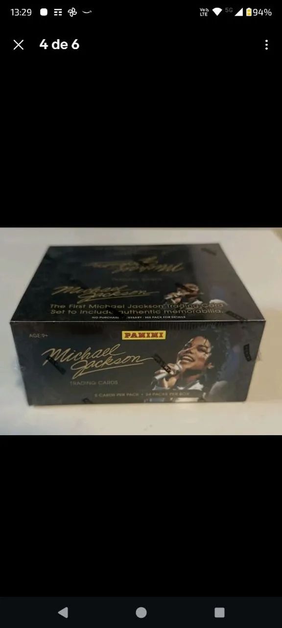 Panini cards Michael Jackson - figurinha - dvd-cd-vinil-jaqueta