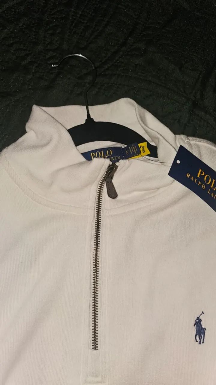 Quarter zip ralph lauren branco - Foto 2
