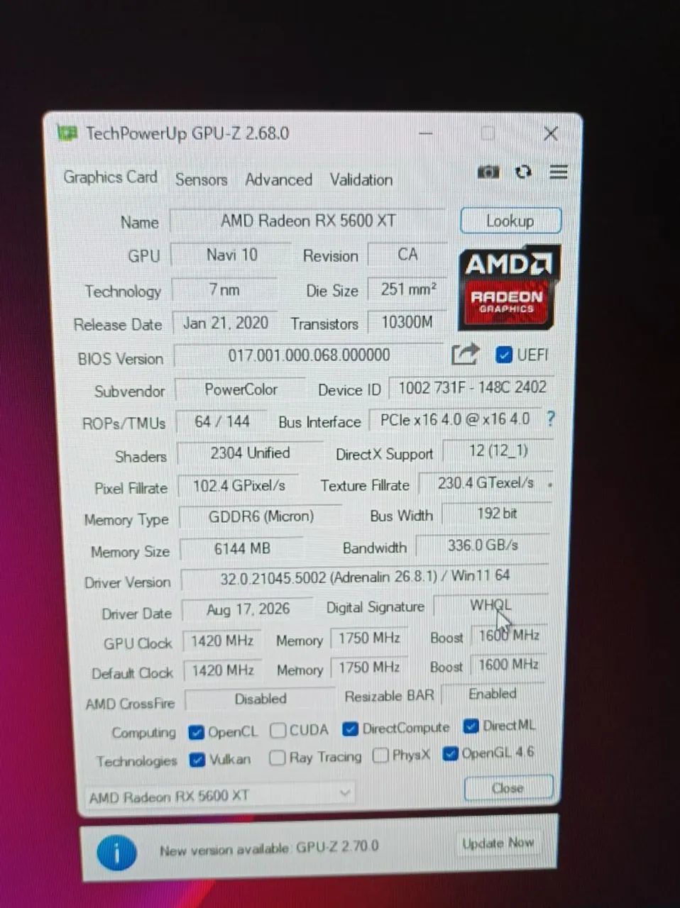 Rx 5600 XT 6gb Gddr6 - Foto 2