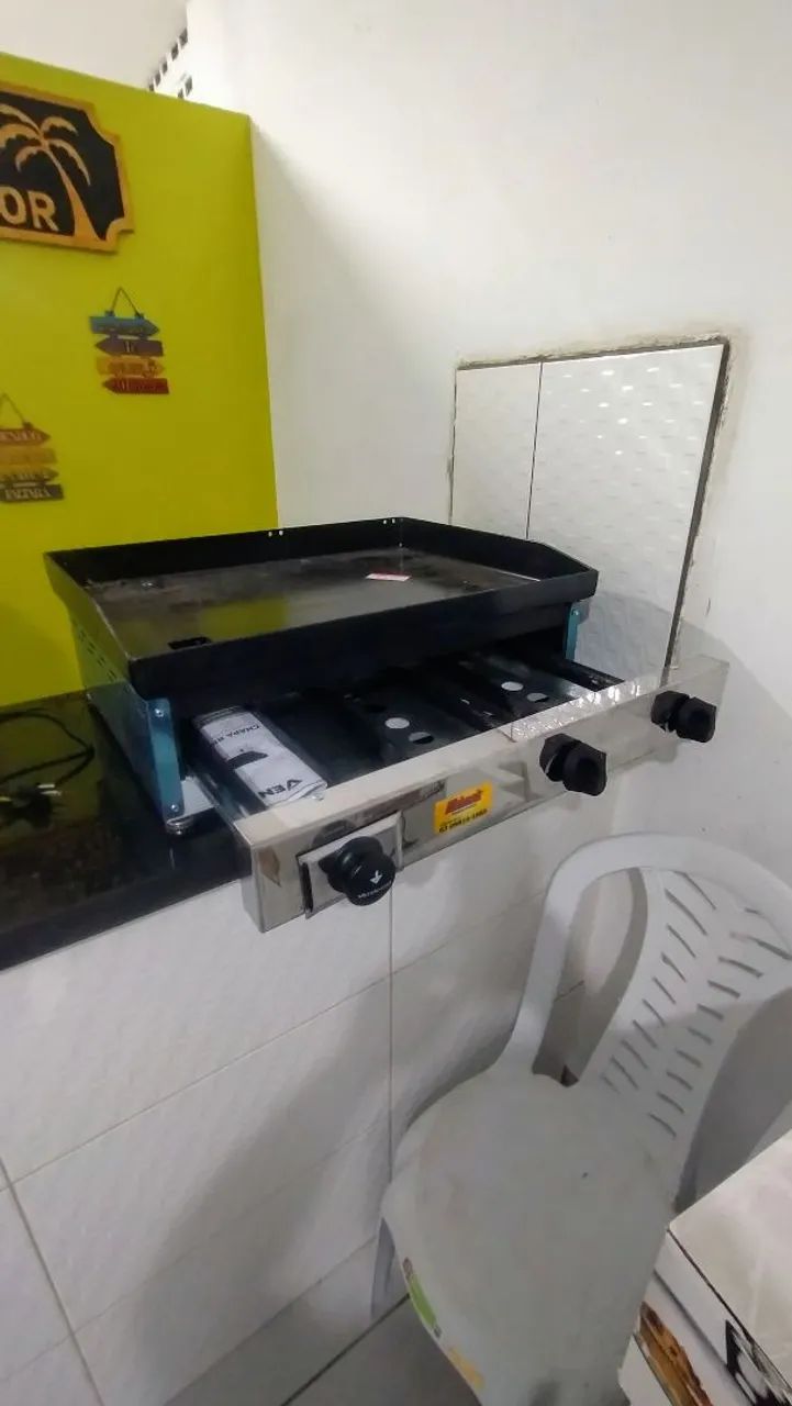 CHAPA INDÚSTRIAL A GÁS 80 CM VENÂNCIO  - Foto 5