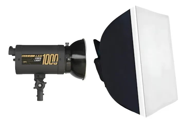Kit com 01 Iluminador Video Led 1000 Atek 127/220v Branco-frio e 01 Hazy Light 0,50x0,50 - Foto 3