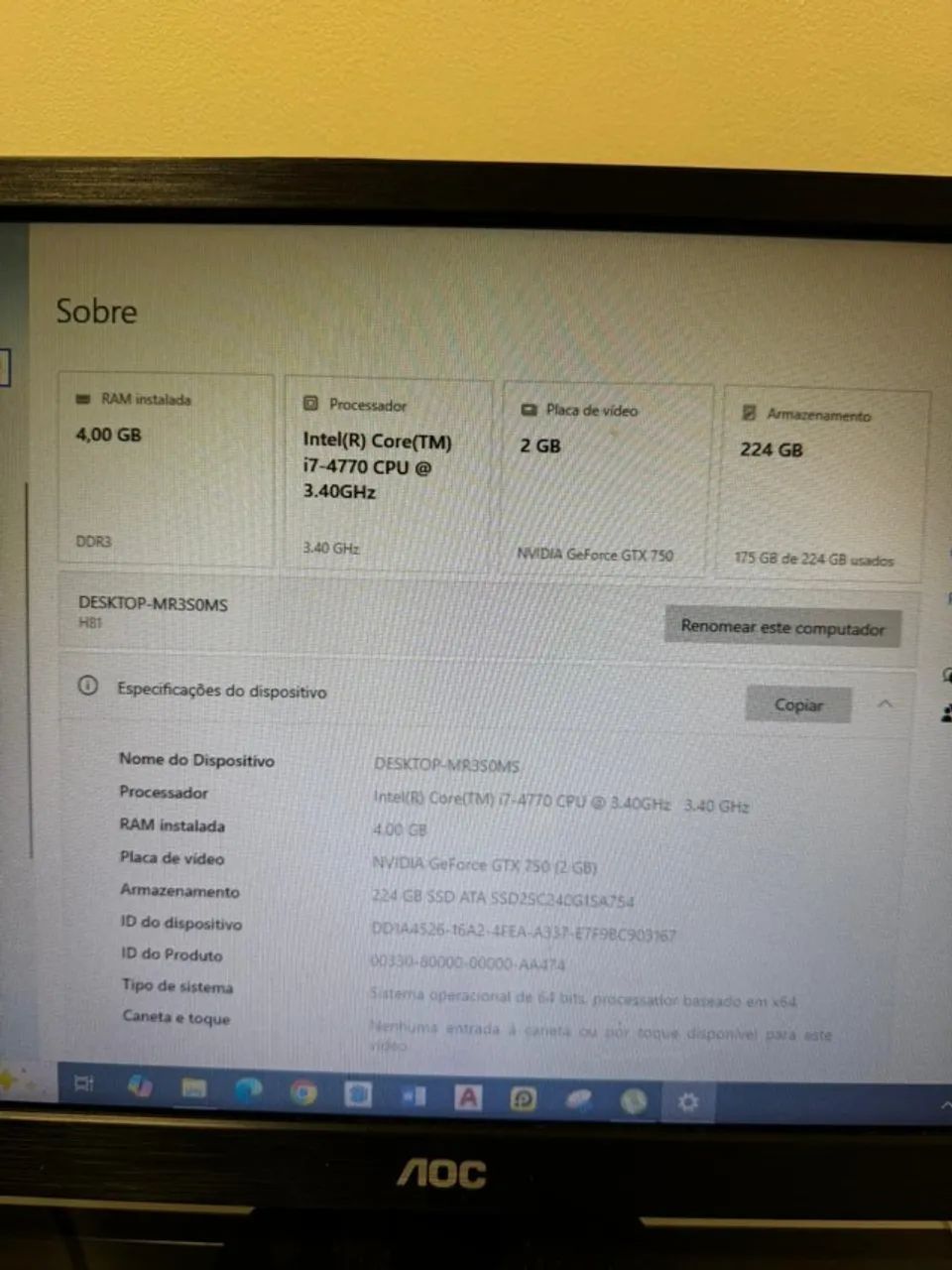 PC Intel Core i7 + GTX 750 2GB + SSD 240GB - Completo e bem conservado - Foto 4