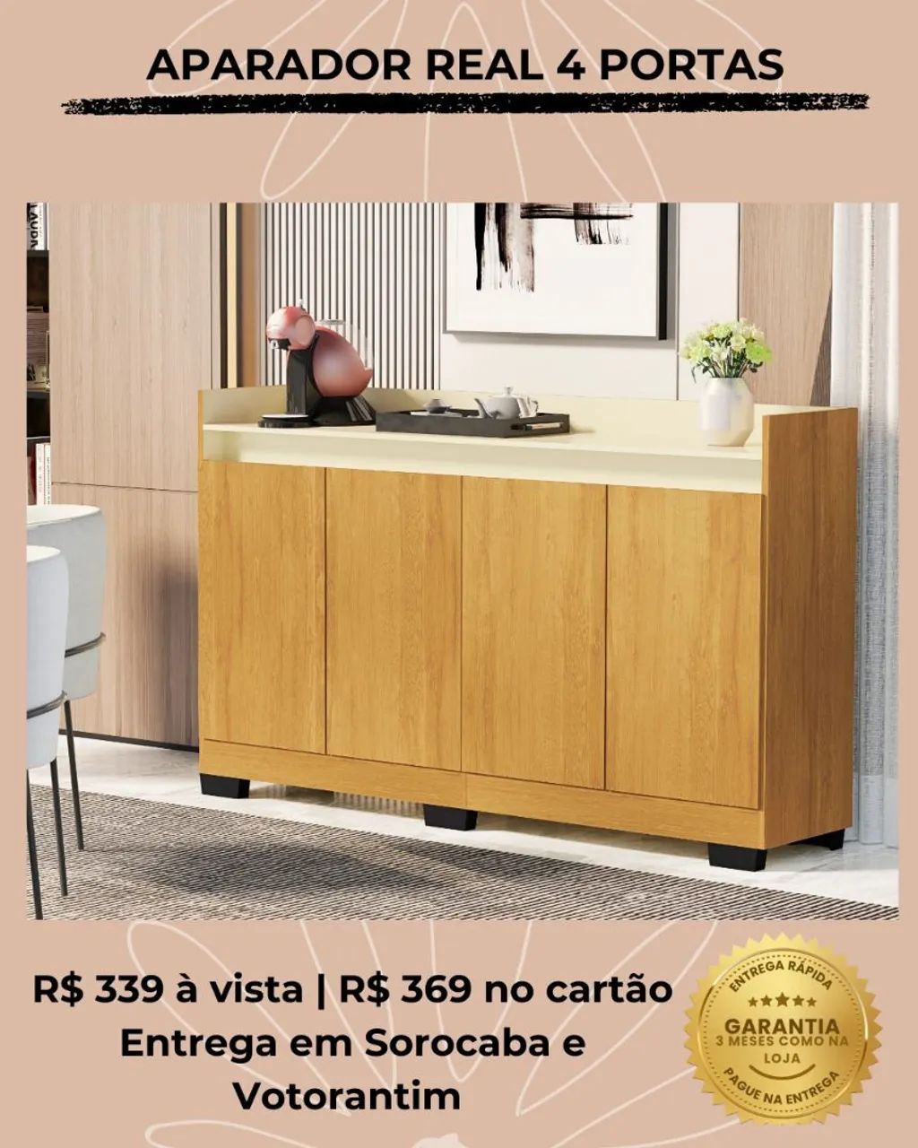 Buffet Real 4 Portas - Sala / Recepção Entrega IMEDIATA  - Foto 4
