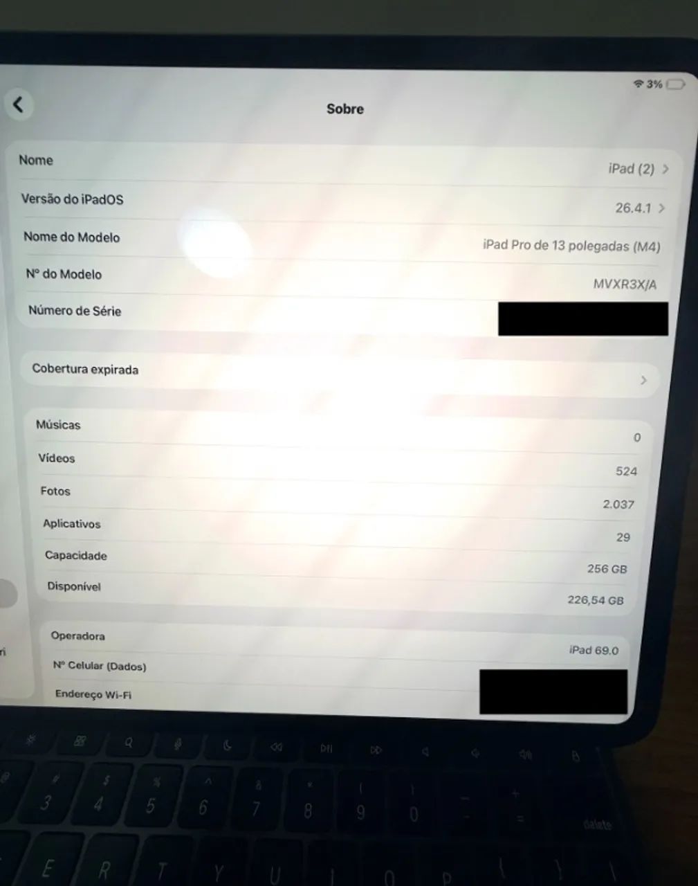 iPad Pro 13 M4 256GB Wi-Fi + Cellular - NÃO INCLUI O TECLADO E CAPA - Foto 5