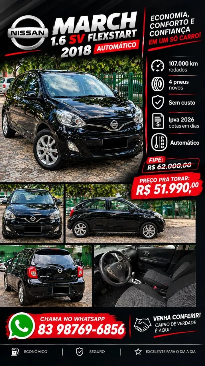 Nissan March SV 1.6 16V FLEXSTART 2018