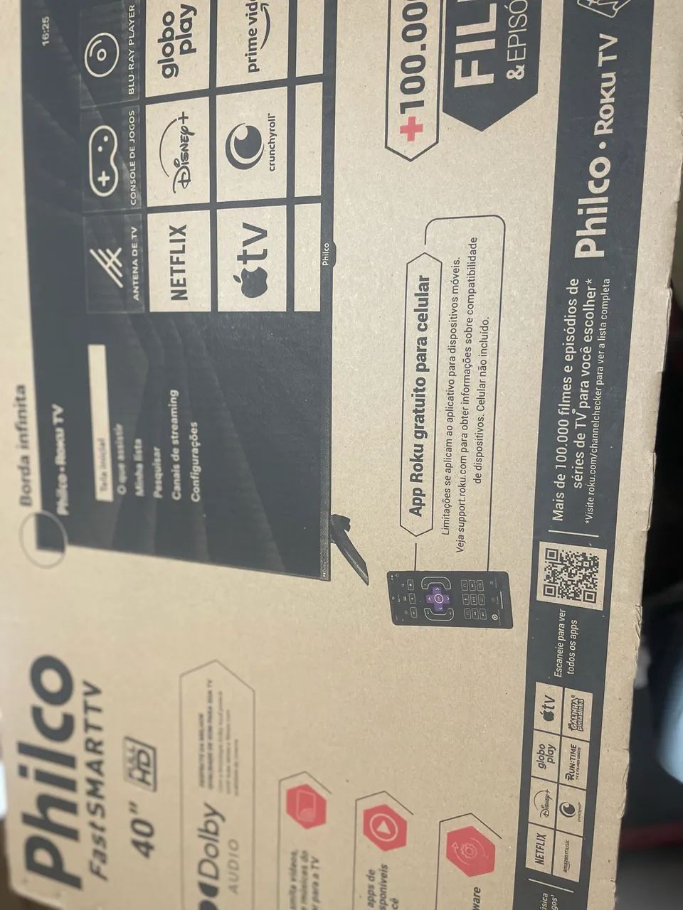 Tv 40 polegadas Philco com roku 