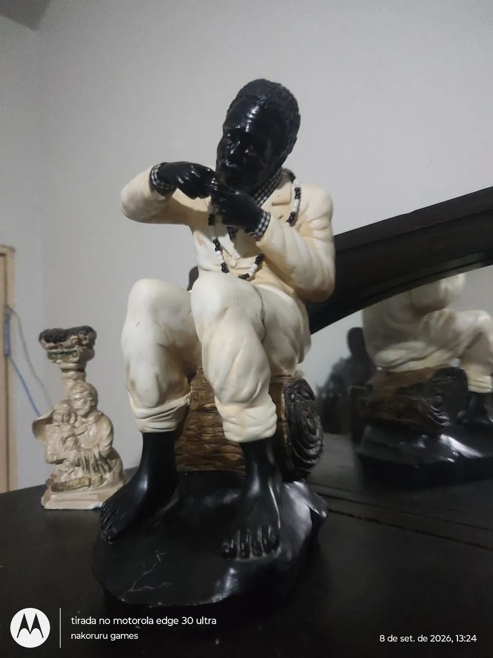 Preto velho de aruanda em resina medio - Foto 3