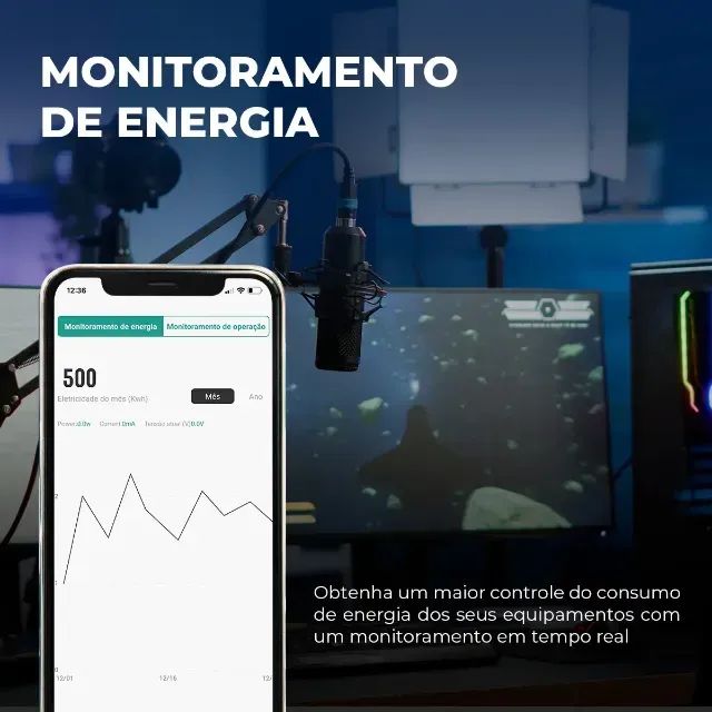 Tomada Inteligente WiFi Ekaza Alexa Google Assistente Branco - Foto 2