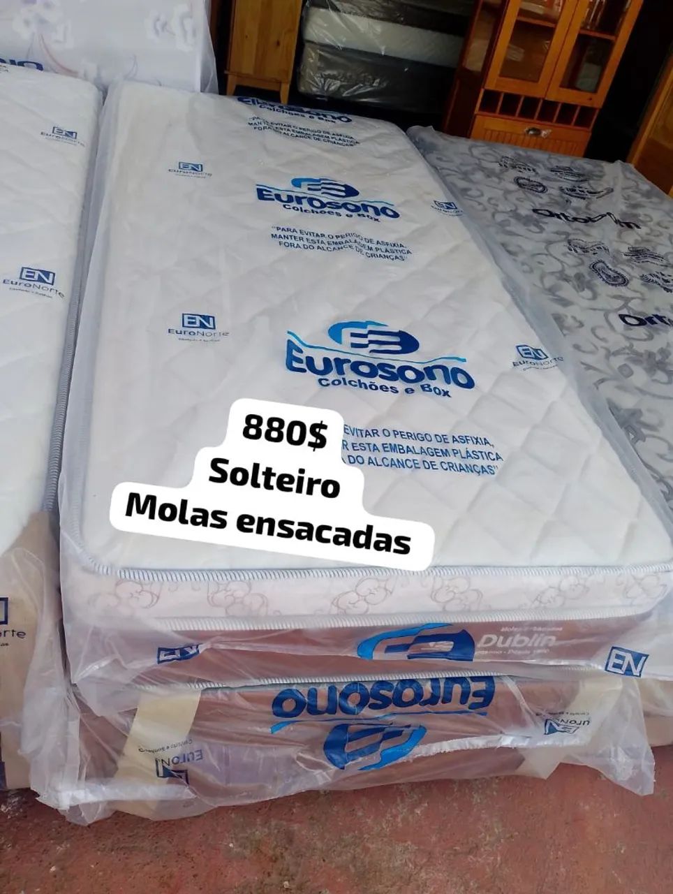 CAMAS BOX DE SOLTEIRO MOLAS ENSACADAS NOVO