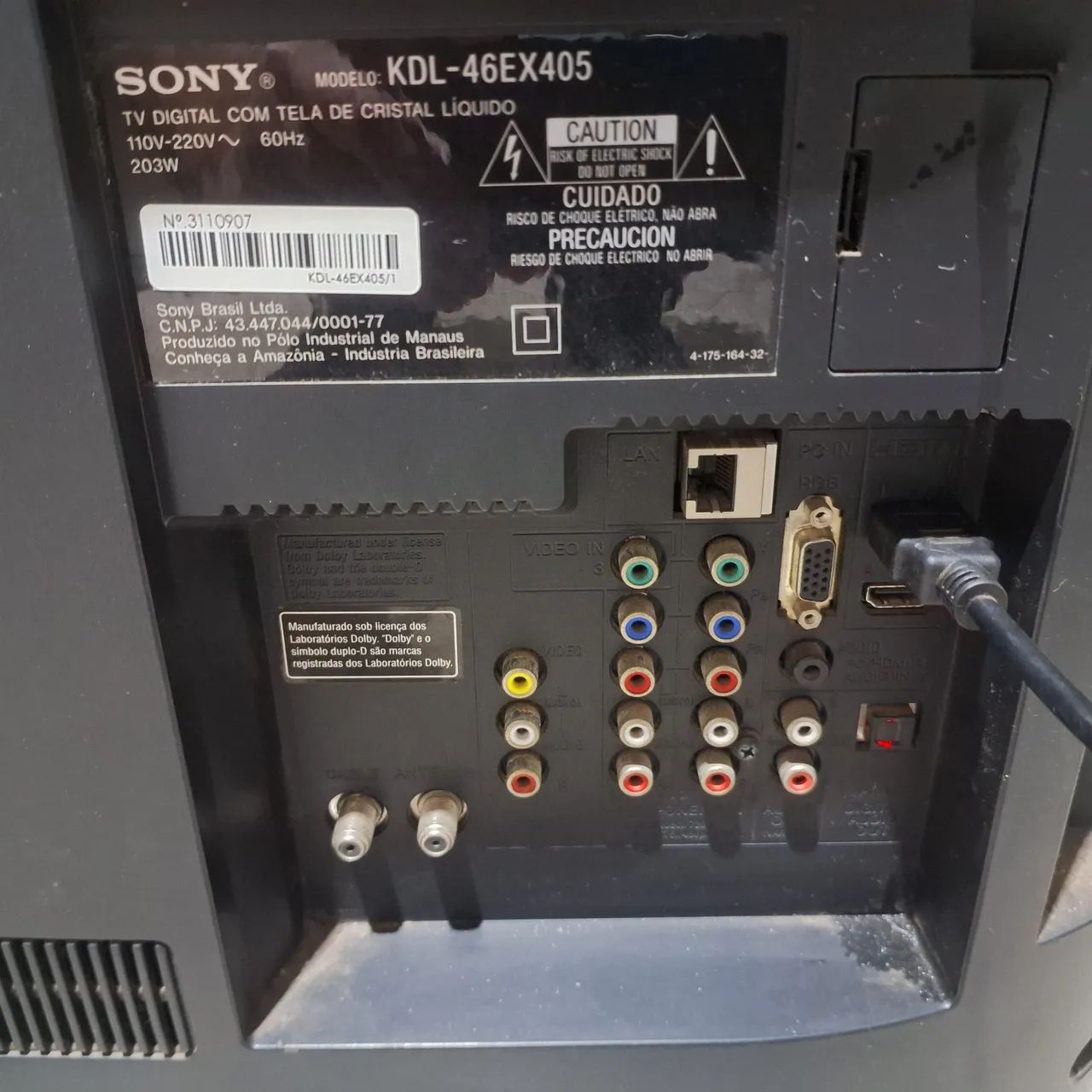 Vendo TV SONY LCD 46 polegadas semi nova unico dono não é SMART mas tem SMARTBOX ANDROID - Foto 4