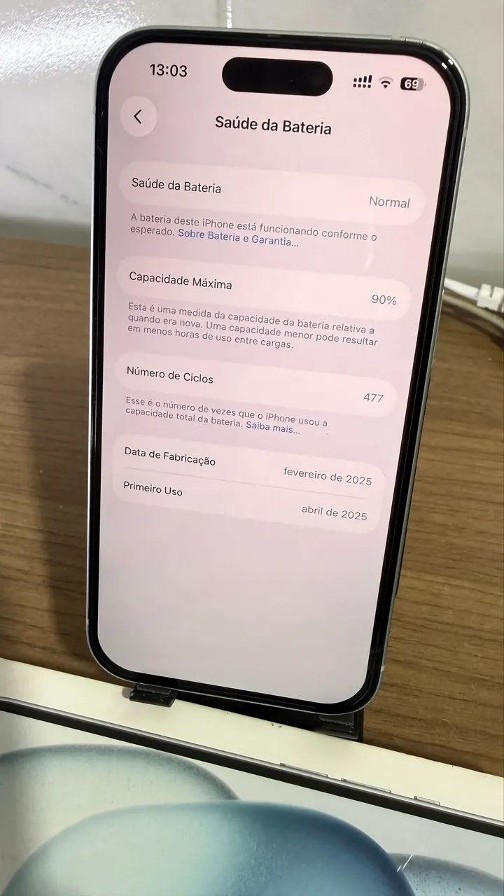 Iphone 15, 256Gb, azul (90% bateria) - Foto 2
