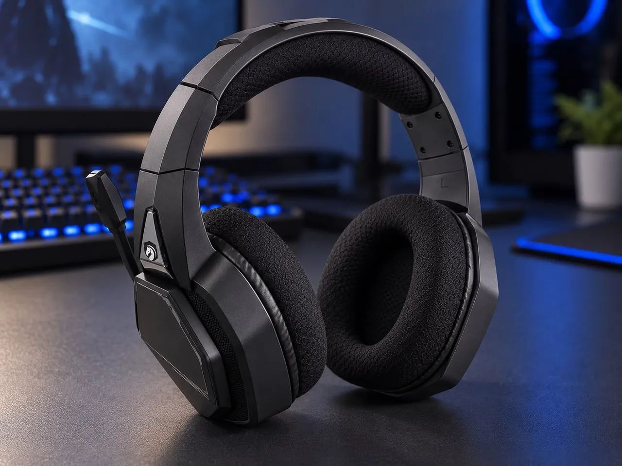 Headset Gamer Sem Fio H?Maston SNS13 com RGB e Microfone - Foto 4