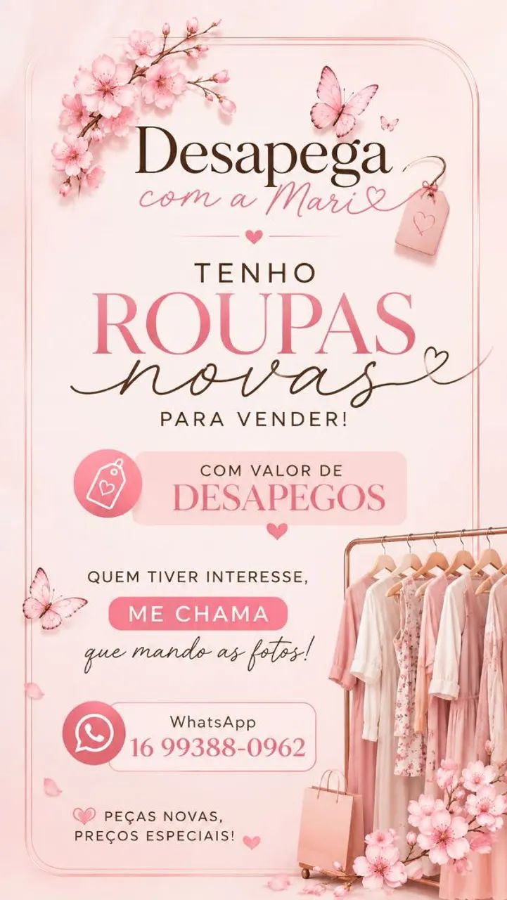 Roupas novas com valor de desapegos. 
