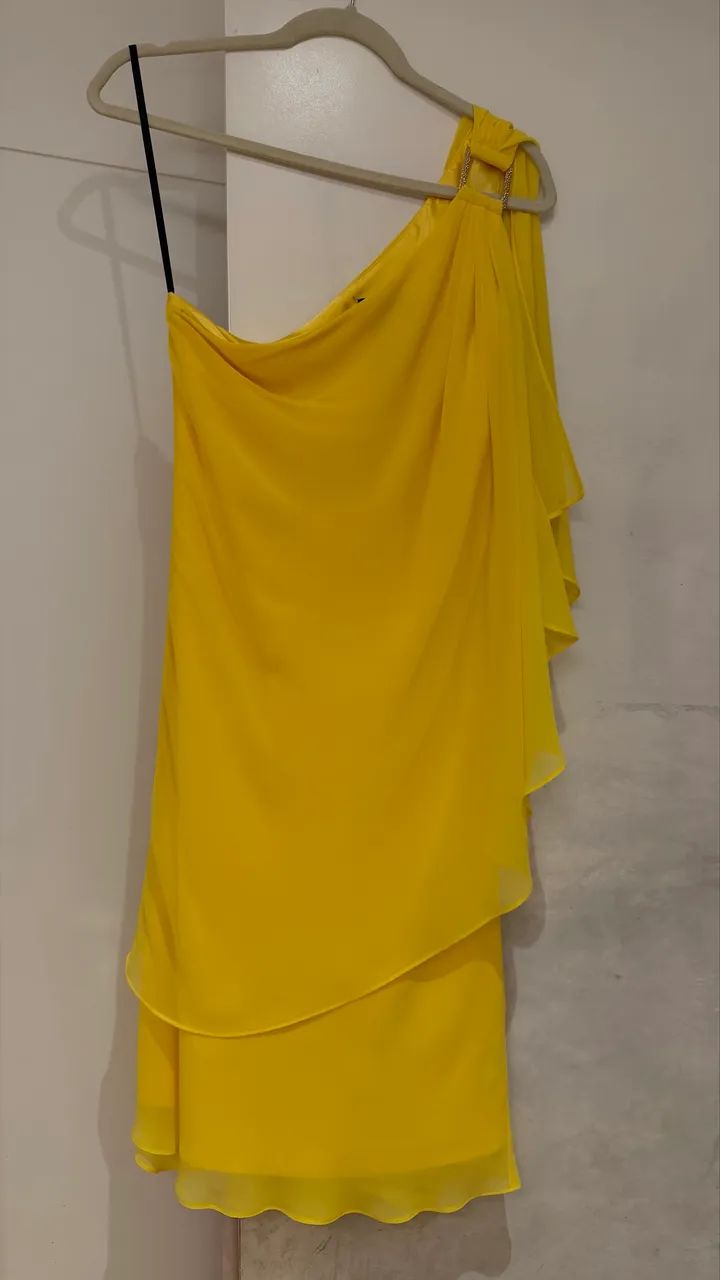 Vestido curto Laundry Amarelo - Foto 4