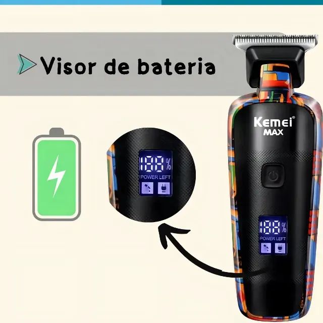 Máquina Profissional De Acabamento E Corte Kemei Km Max 5090 Preto 127/220v - Foto 4