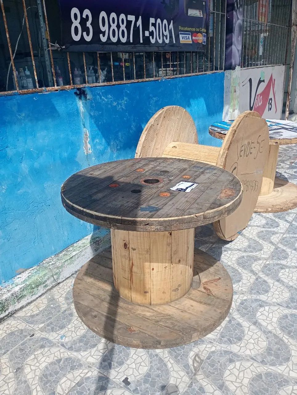 Bobina de madeira decoração  - Foto 2