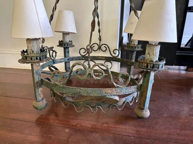 Lustre de ferro - 4 cúpulas - Foto 3