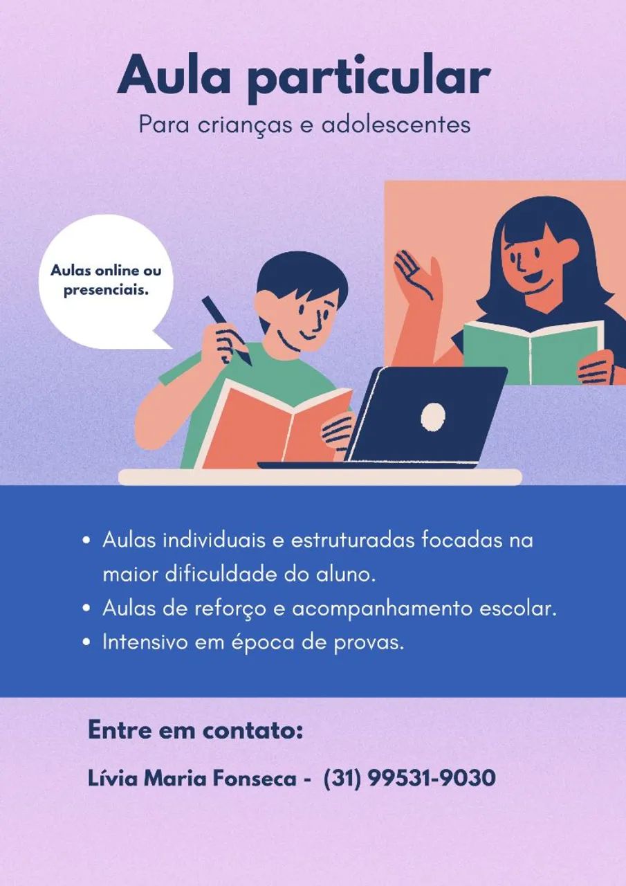 Aulas Particulares para Crianças e Adolescentes