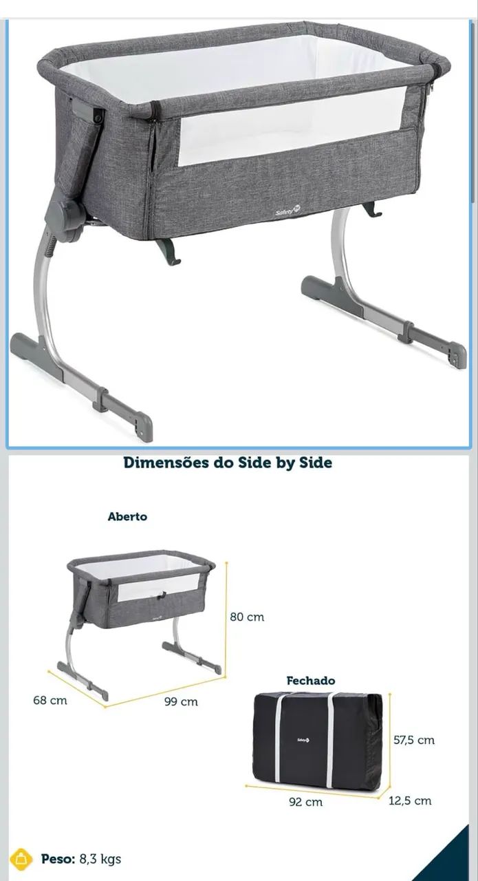 Ber ço side by side - Safety  - Foto 2