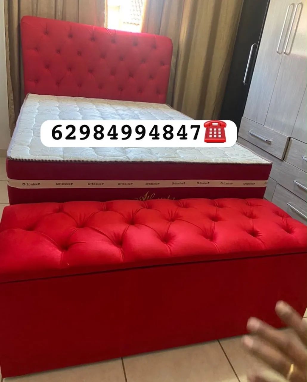 Cama box com molas 