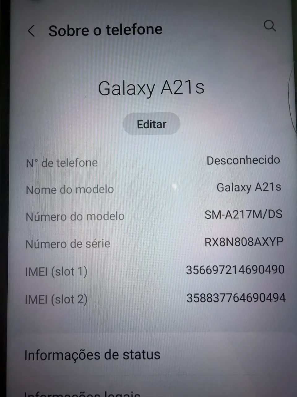 Celular Samsung AS21s - 64GB