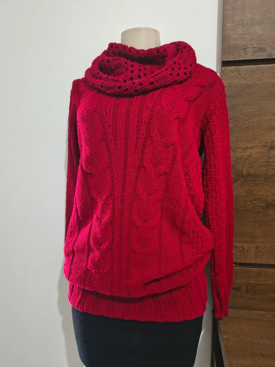 Blusão de tricô feminino - Foto 2